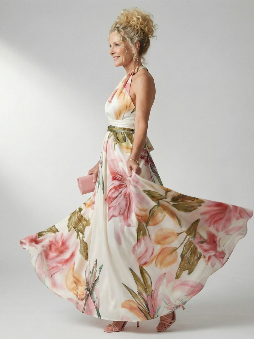 Daniela | Bloemen maxi-jurk