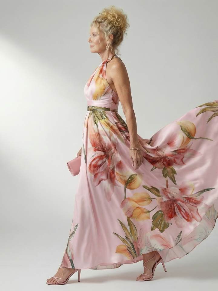 Daniela | Bloemen maxi-jurk