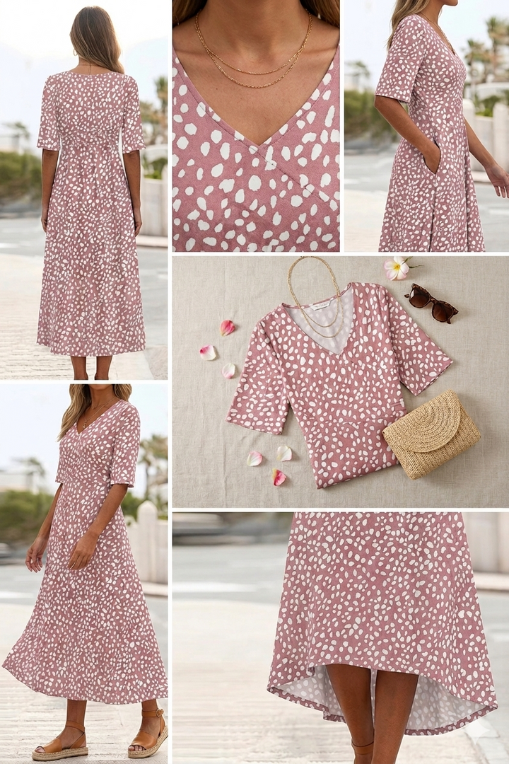 Amélie Floral Midi Dress with pockets – Ella &amp; Marie