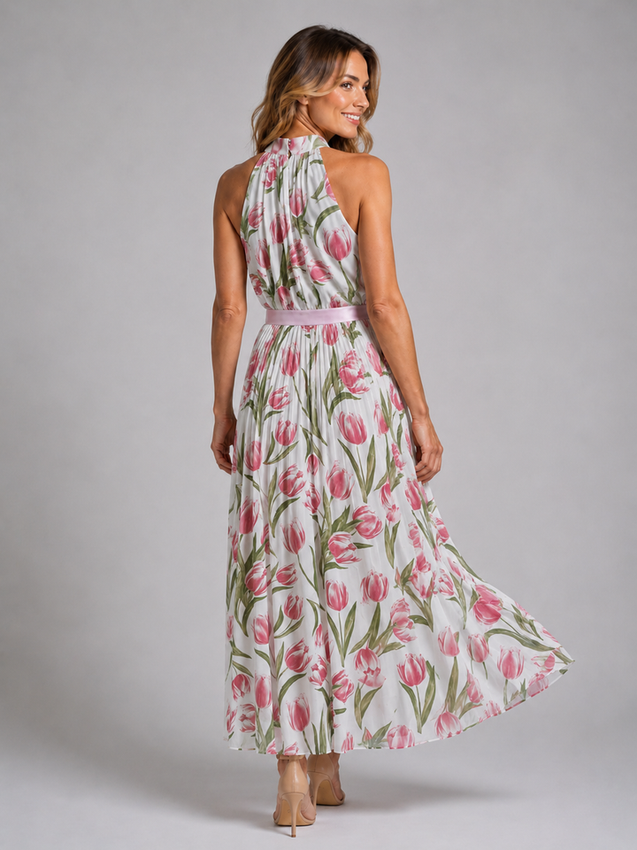 Jutta | Bloemen midi-jurk