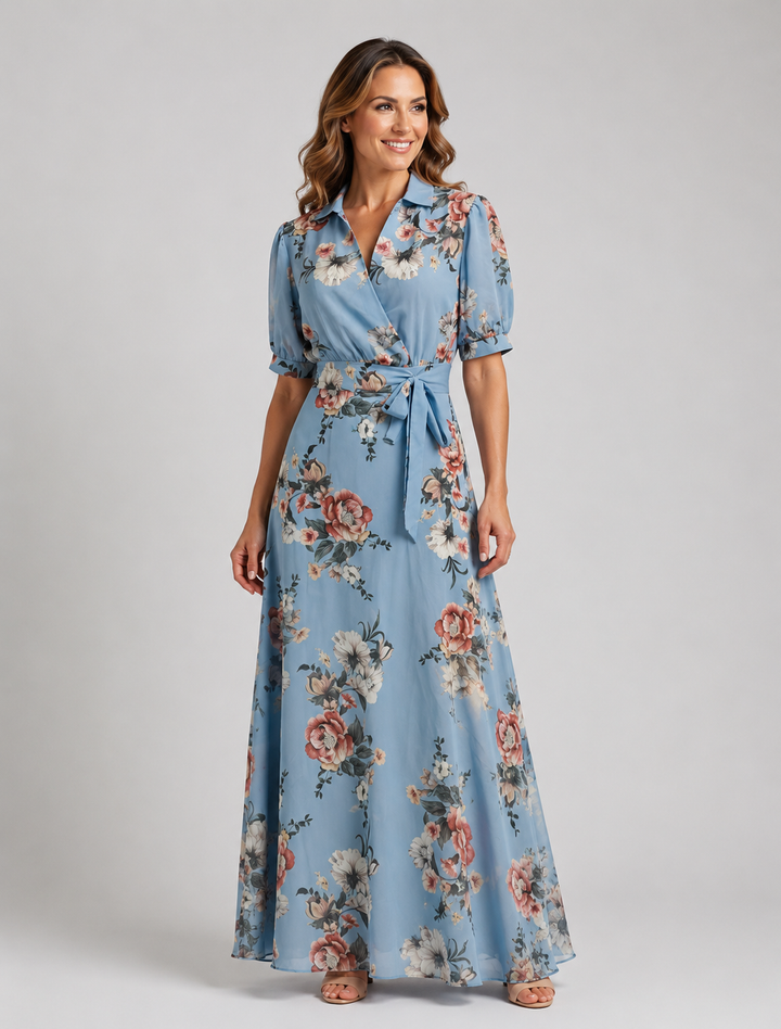 Lena | Bloemen maxi-jurk
