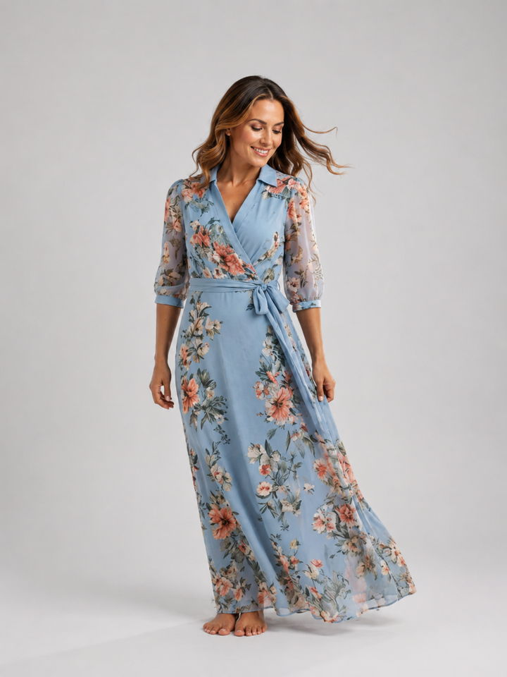Lena | Bloemen maxi-jurk