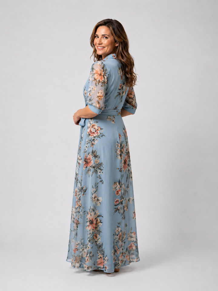 Lena | Bloemen maxi-jurk