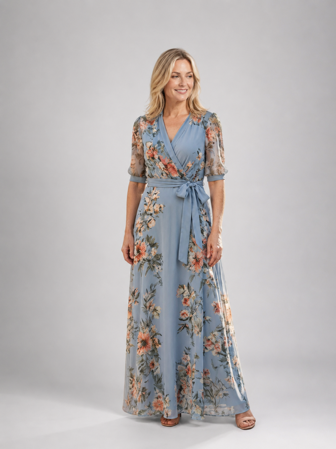 Lena | Bloemen maxi-jurk