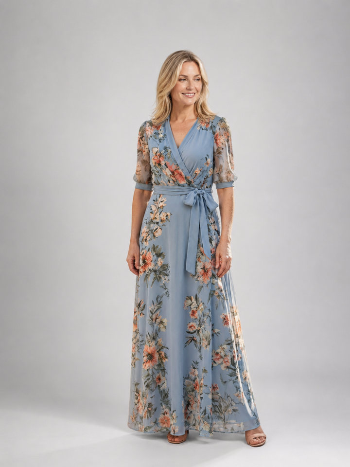 Lena | Bloemen maxi-jurk