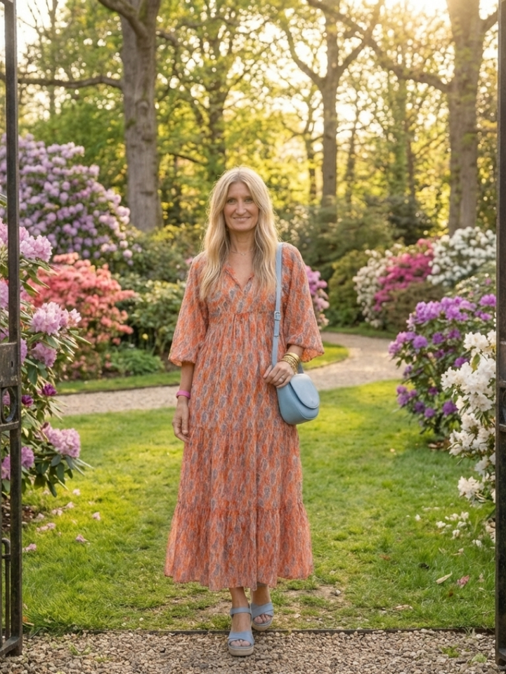 Nicole | Midikleid mit geometrischem Muster