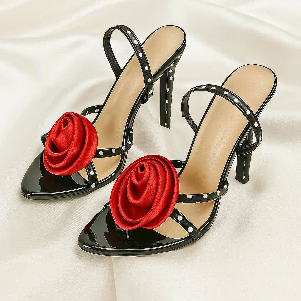 Anneliese | Riemchen-Sandalette mit Rosen-Detail – Ansicht 05