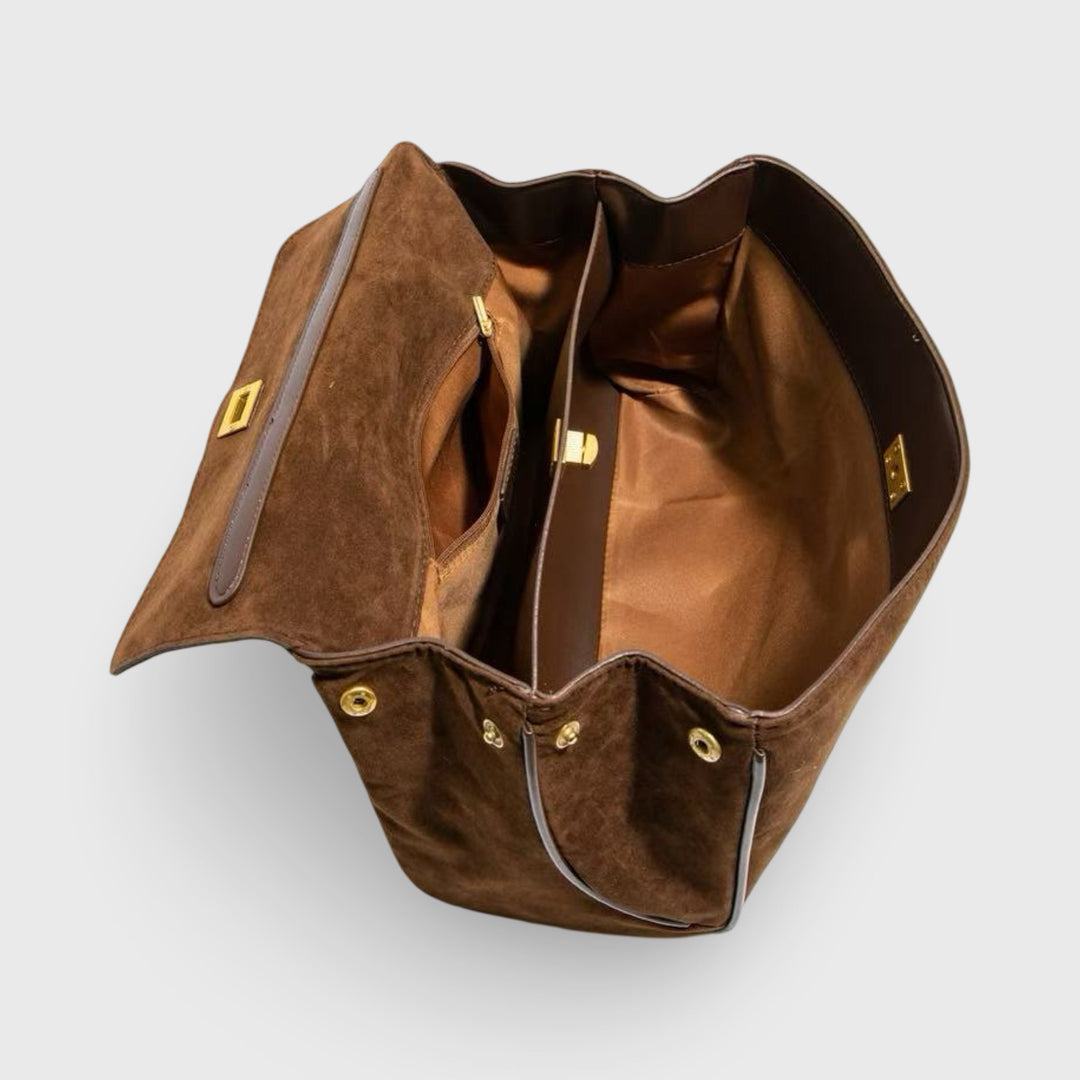 Annika | Elegante Schultertasche in Wildleder-Optik – Ansicht 09
