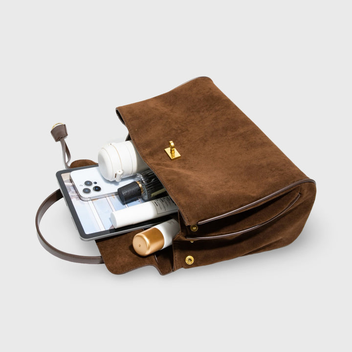 Annika | Elegante Schultertasche in Wildleder-Optik – Ansicht 11