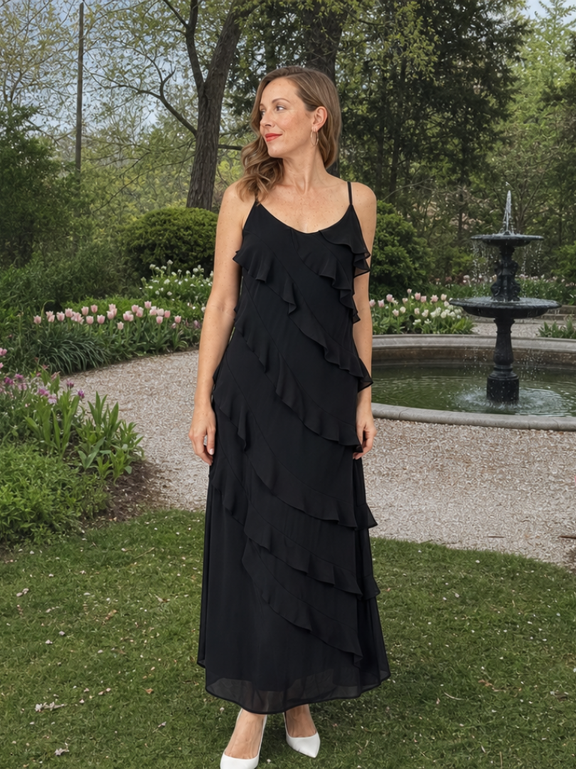 Edda | Maxikleid mit gestuften Volants – Ansicht 05