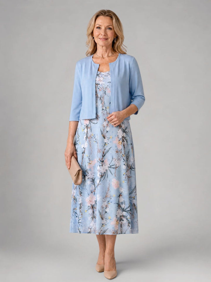 Marlene | Florales Midikleid mit Kurzjacke — Bild 1