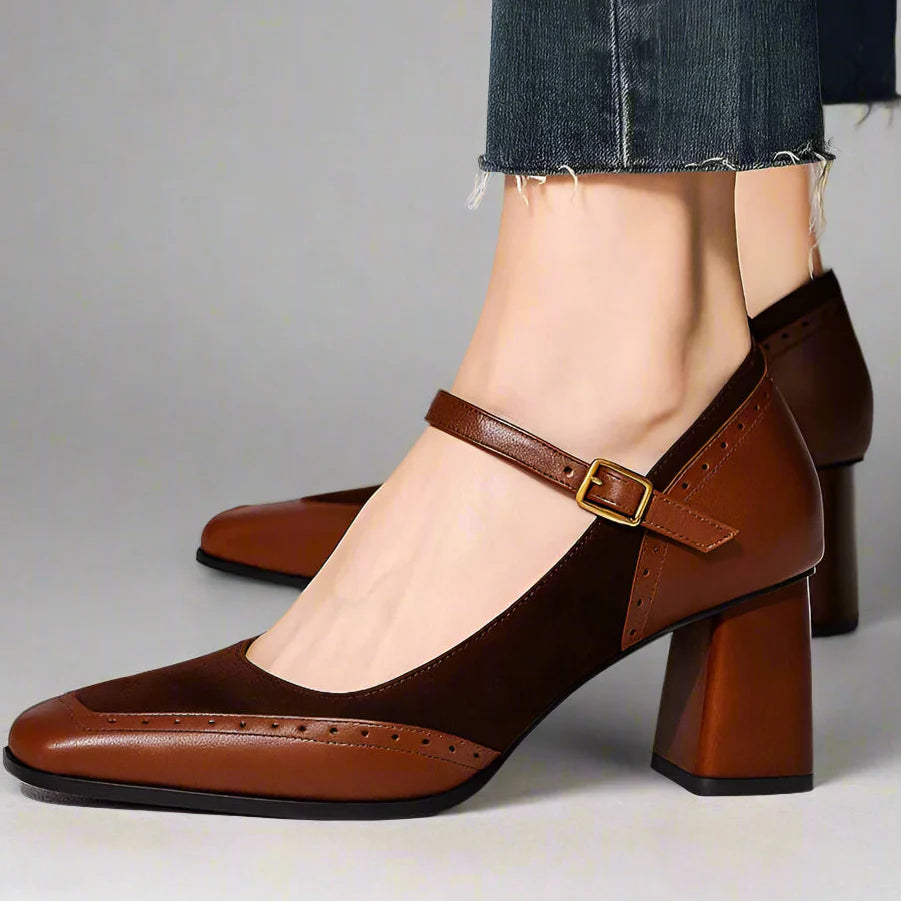 Felizitas | Mary-Jane-Pumps mit Blockabsatz &amp; Riemen – Ansicht 05