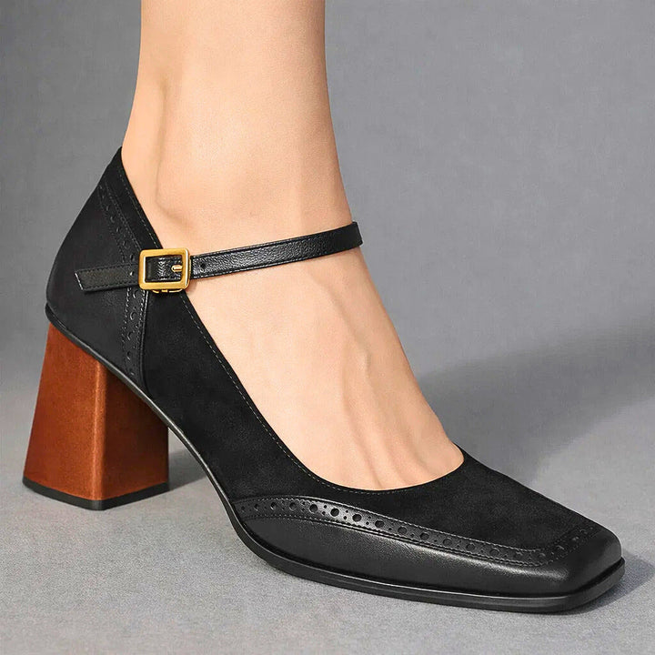 Felizitas | Mary-Jane-Pumps mit Blockabsatz &amp; Riemen – Ansicht 06