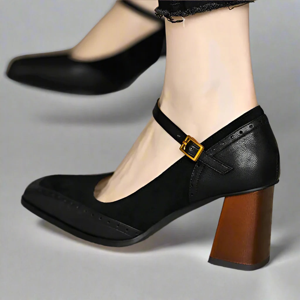 Felizitas | Mary-Jane-Pumps mit Blockabsatz &amp; Riemen – Ansicht 08