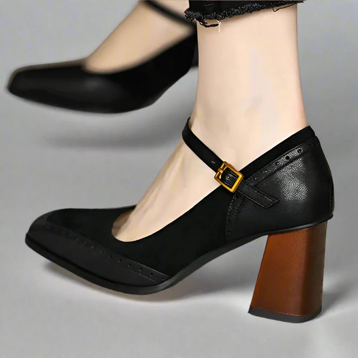 Felizitas | Mary-Jane-Pumps mit Blockabsatz &amp; Riemen – Ansicht 08