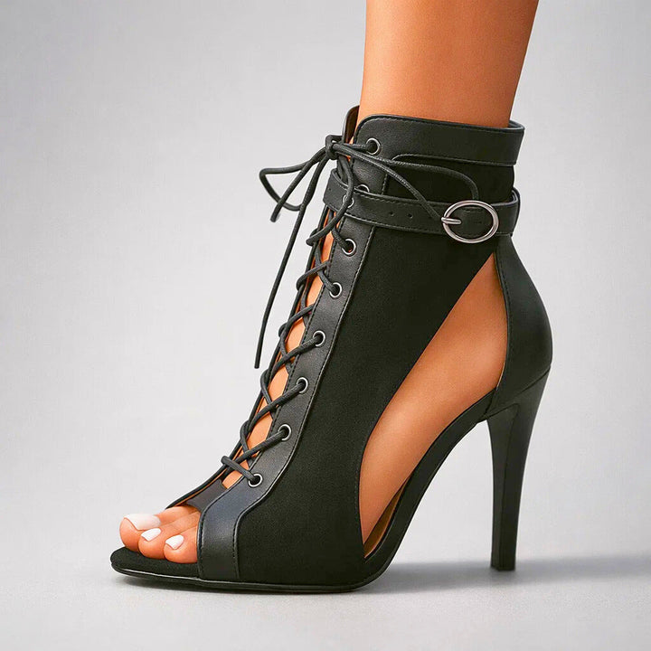 Franziska | Elegante Schnür-Pumps mit Ausschnitten – Ansicht 07
