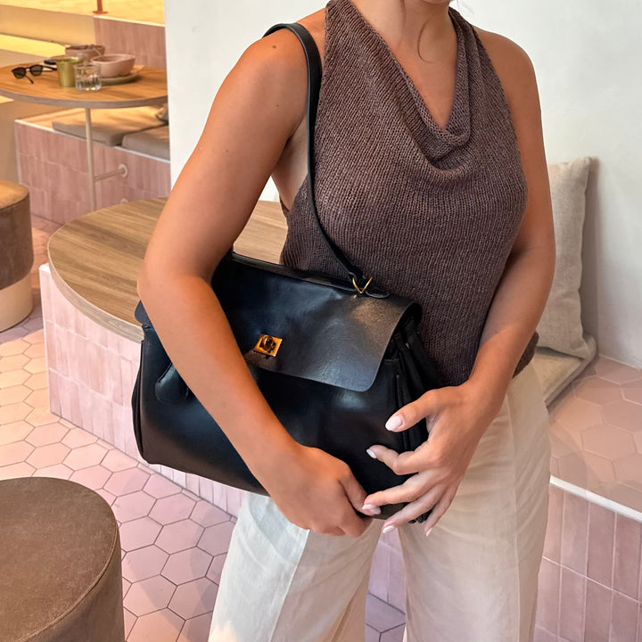 Friederike | Vintage-Henkeltasche mit Anhänger – Ansicht 05