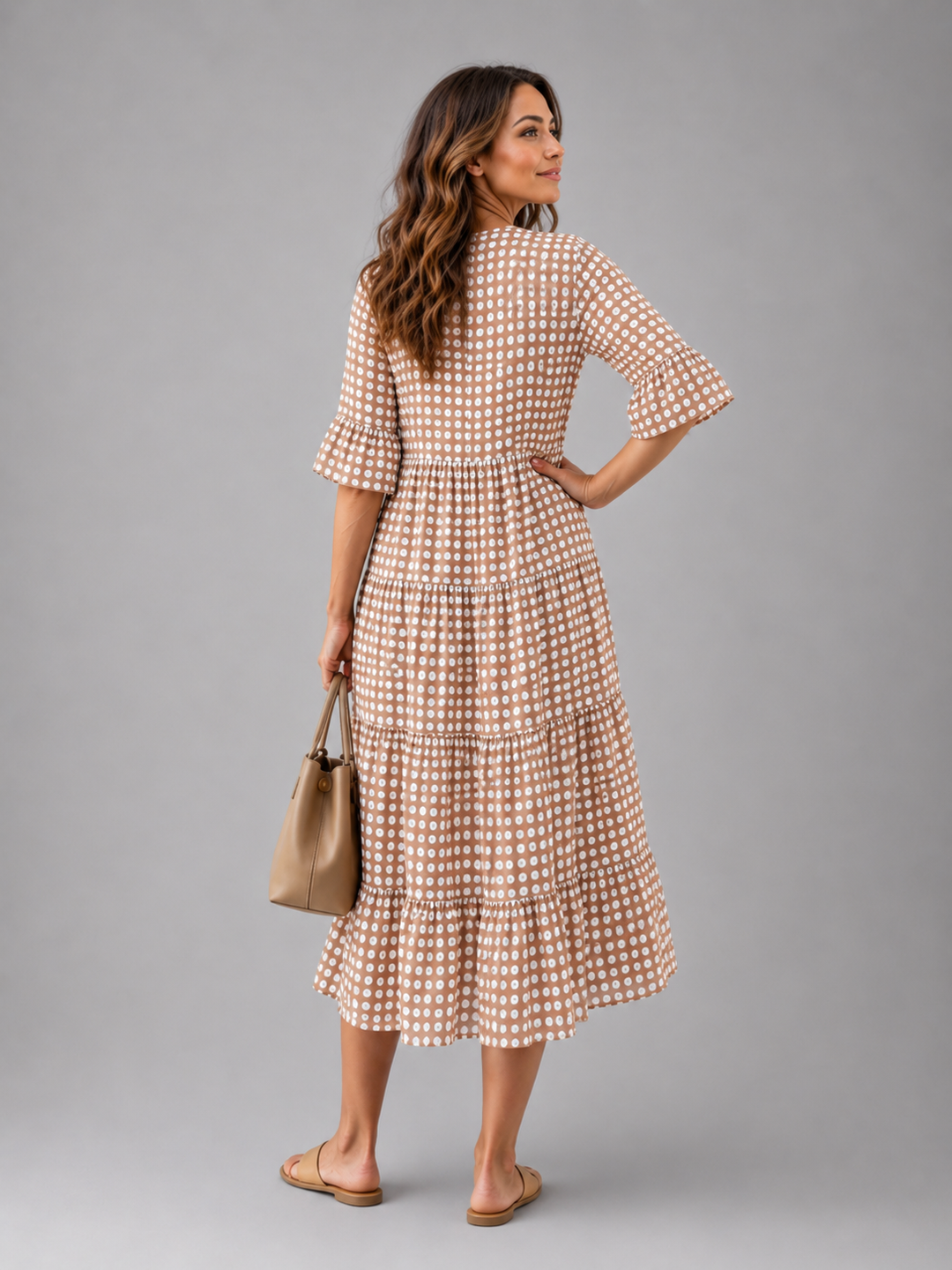 Sabine | Midikleid mit Polka-Dot-Muster