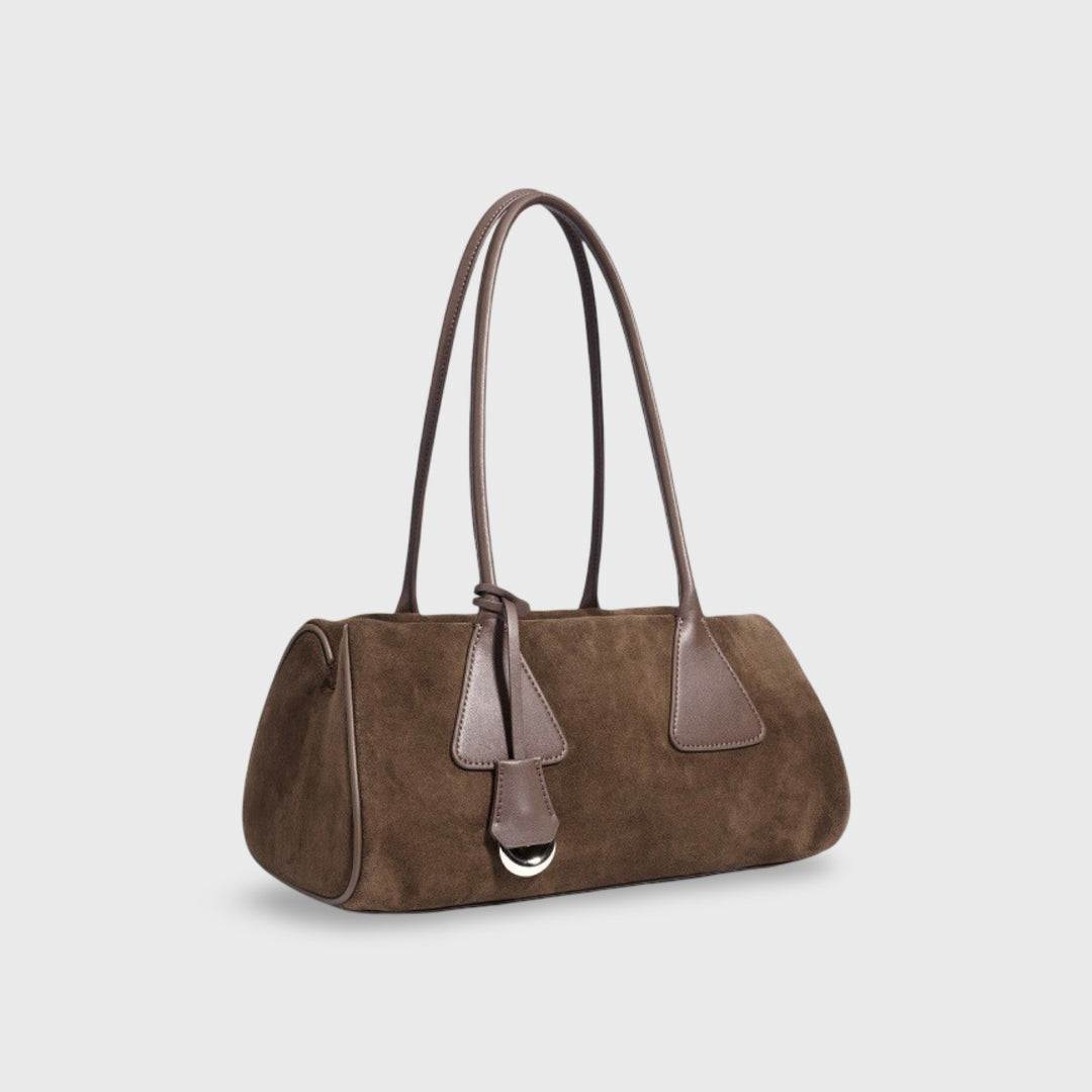 Henriette | Echtleder-Schultertasche in Wildleder-Optik – Ansicht 02