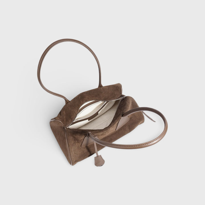 Henriette | Echtleder-Schultertasche in Wildleder-Optik – Ansicht 03