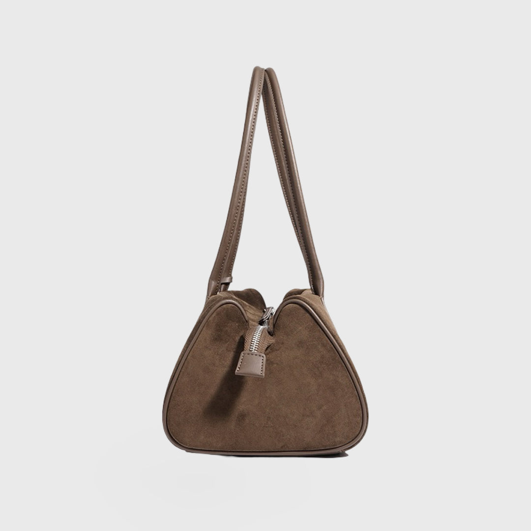 Henriette | Echtleder-Schultertasche in Wildleder-Optik – Ansicht 04