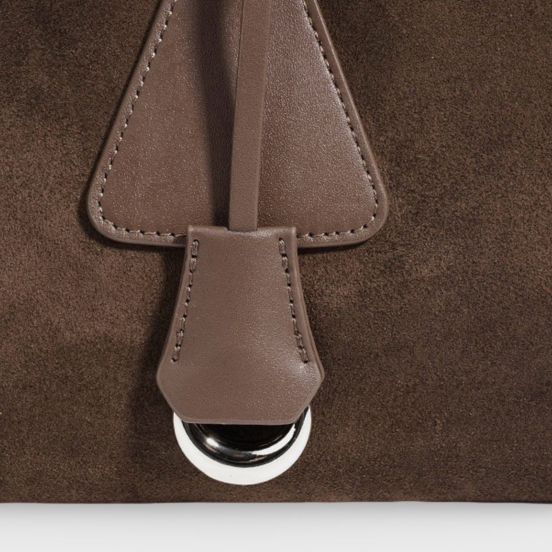 Henriette | Echtleder-Schultertasche in Wildleder-Optik – Ansicht 05