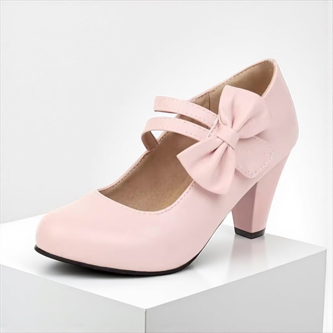 Margarete | Mary-Jane-Pumps mit Blockabsatz &amp; Schleife – Ansicht 13