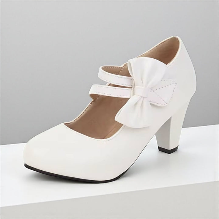 Margarete | Mary-Jane-Pumps mit Blockabsatz &amp; Schleife – Ansicht 14