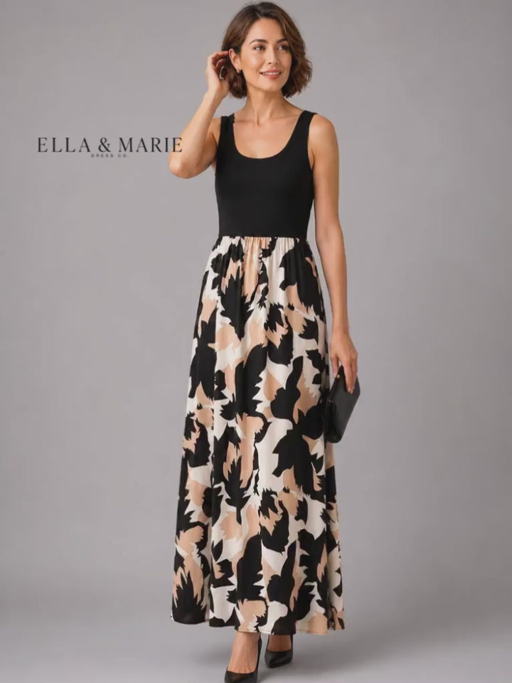 Andrea | Abendkleid mit Kontrastdetails