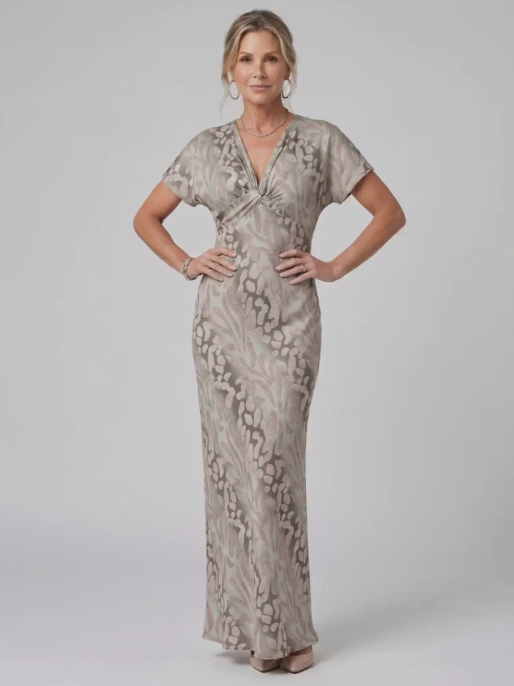 Stella | Maxikleid mit abstraktem Muster