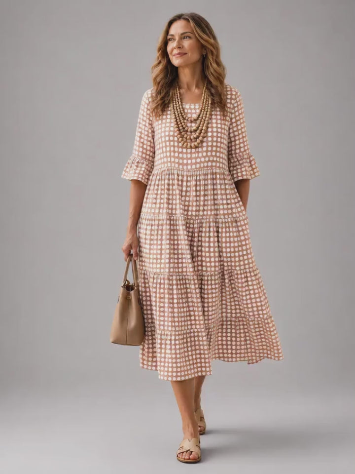 Sabine | Midikleid mit Polka-Dot-Muster