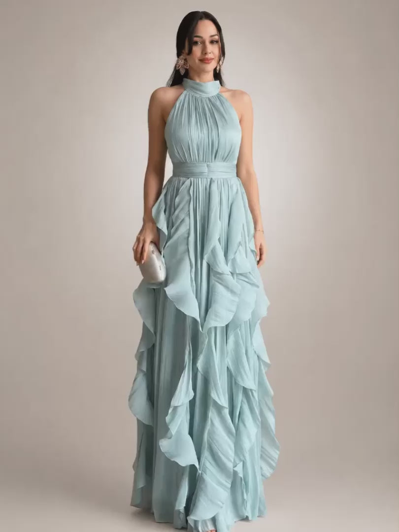 Sidonie | Halterneck Maxikleid im A-Linien-Schnitt