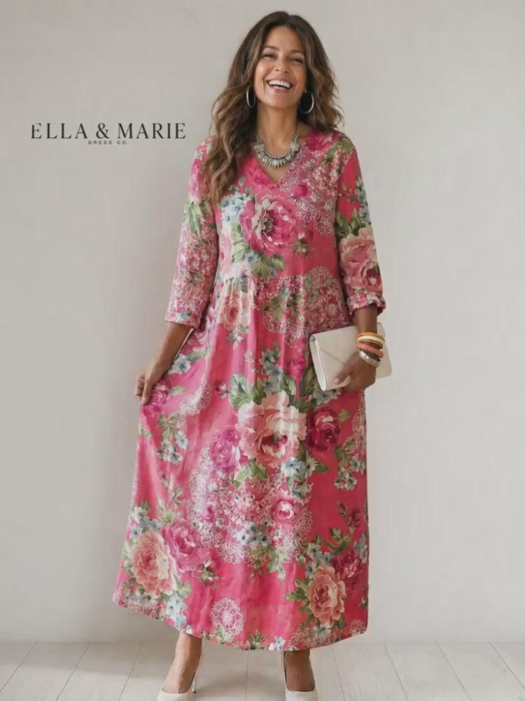 Katharina | Garden Bloom midi-jurk