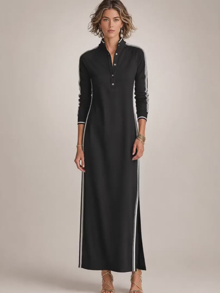 Frieda | Minimalistisches Sweatkleid in Maxilänge