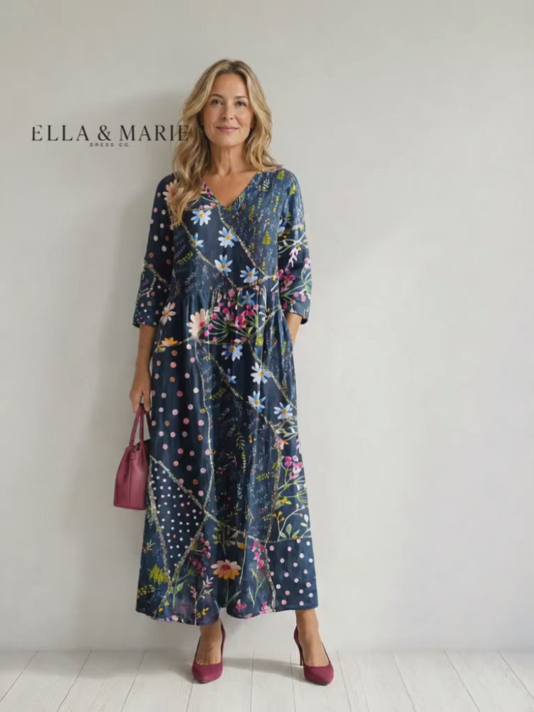 Johanna | Bloemen midi-jurk