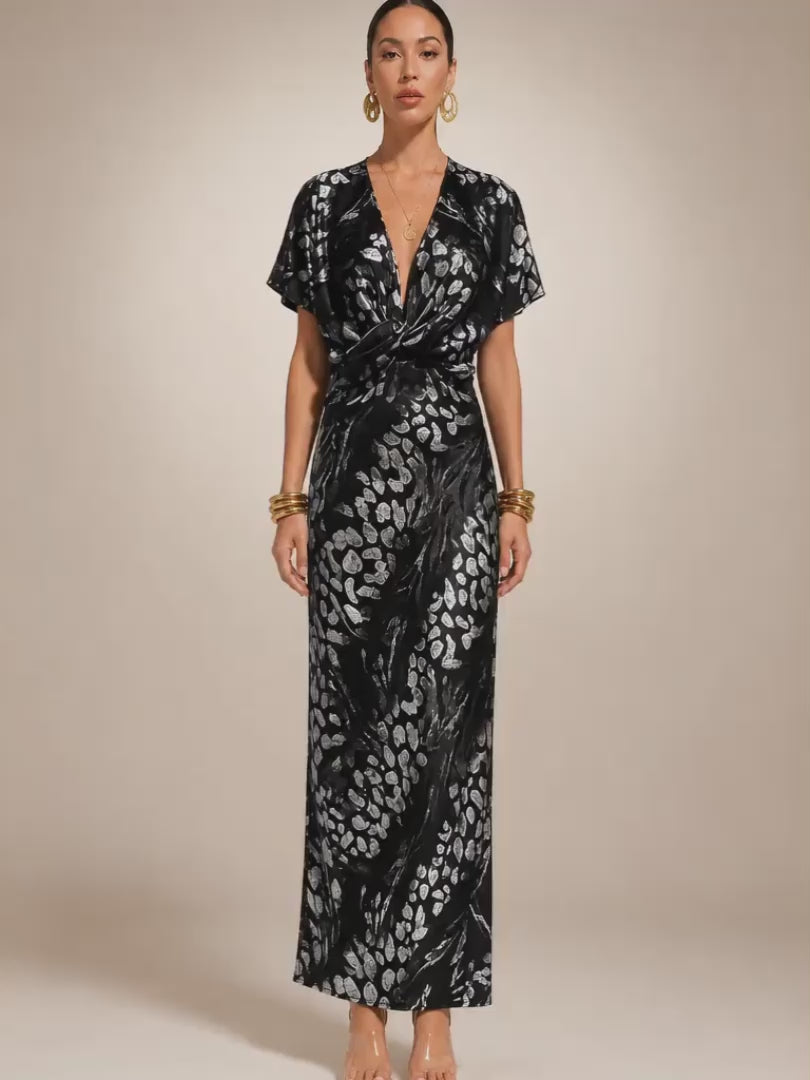 Stella | Maxikleid mit abstraktem Muster