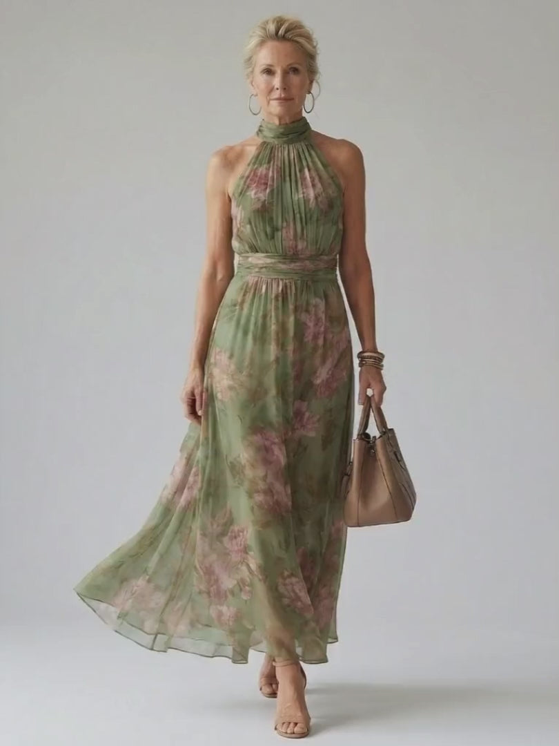 Paula | Midikleid mit gerafftem Neckholder