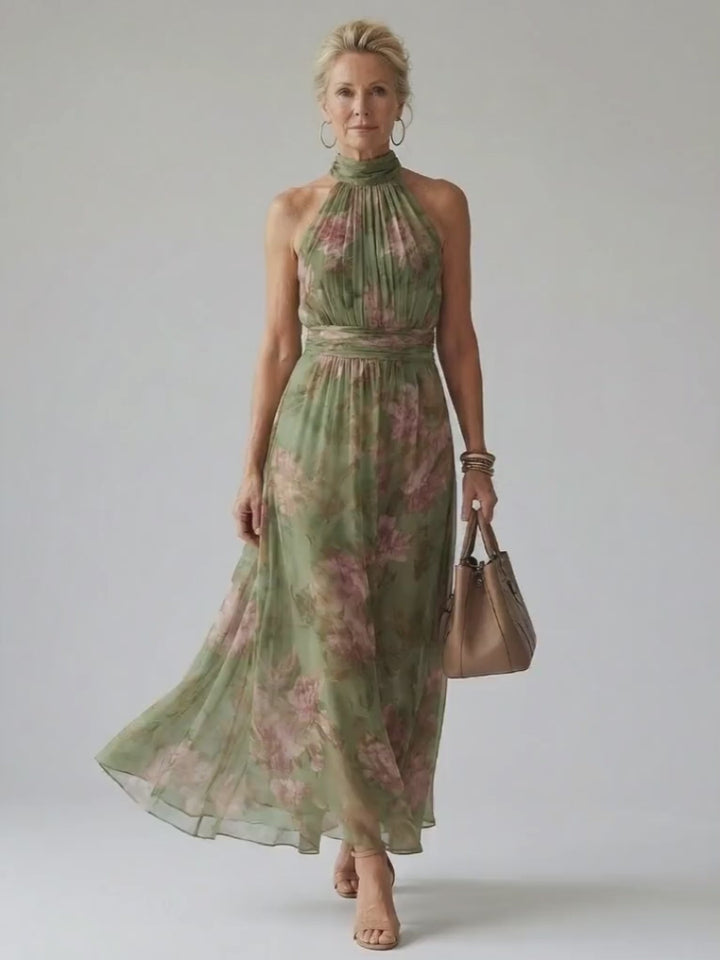 Paula | Midikleid mit gerafftem Neckholder