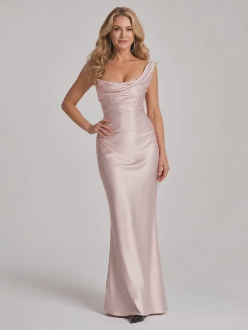 Mirabell | One-Shoulder-Abendkleid mit drapiertem Ausschnitt