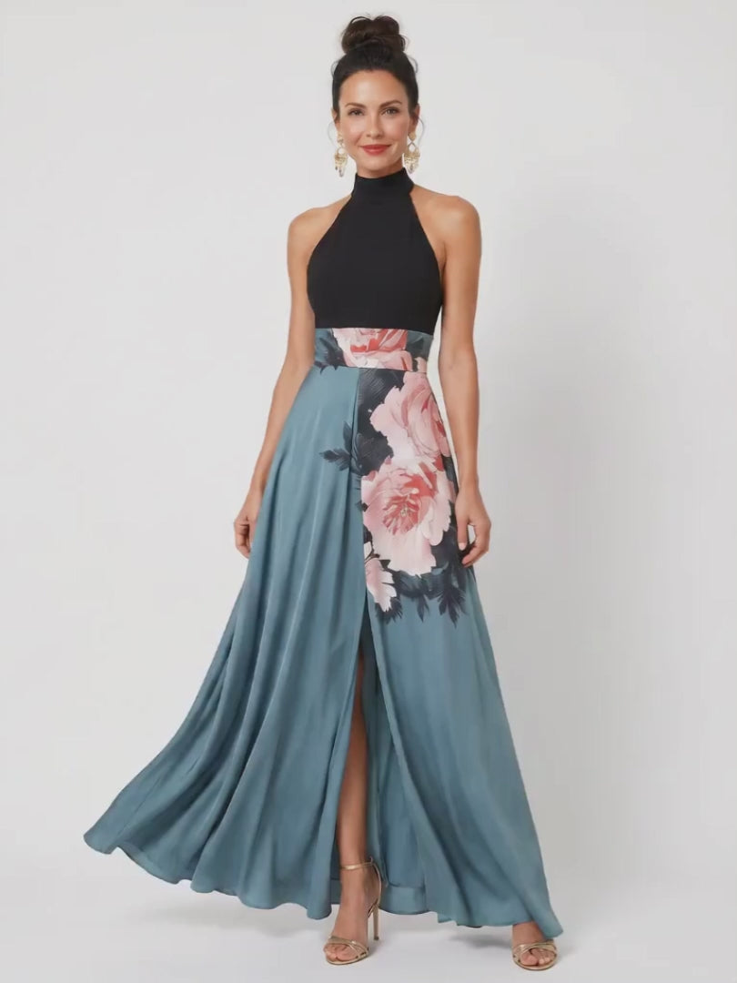 Florentia | Halter-Maxi mit Blumenrock