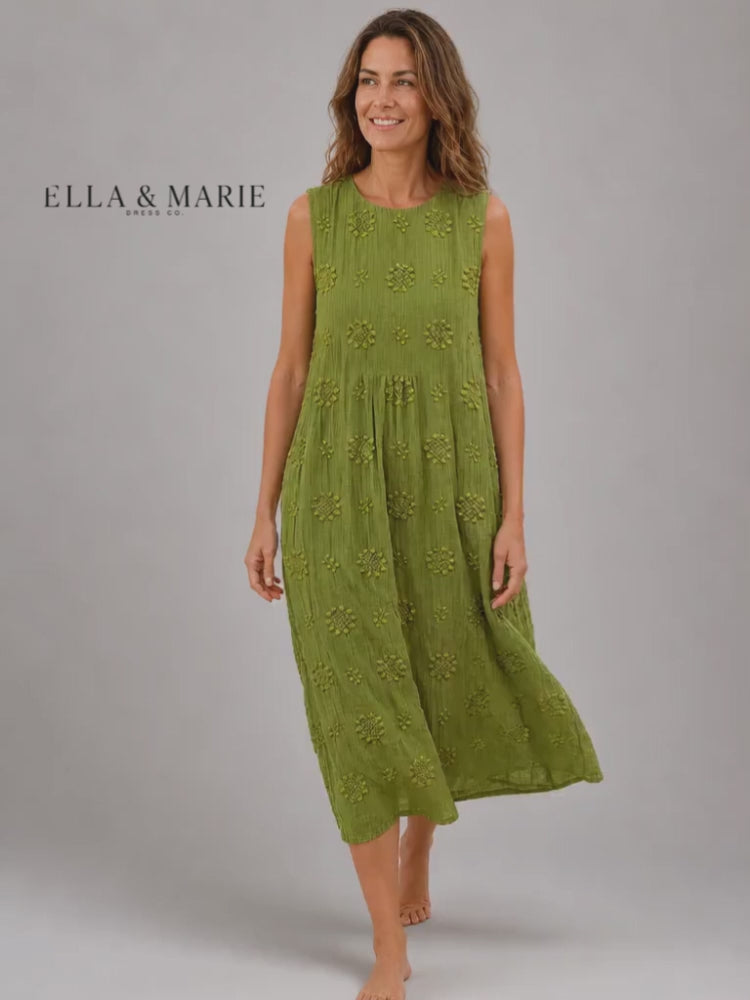 Lea | Midikleid Garden Texture