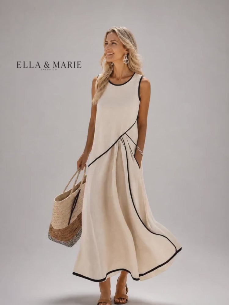 Emilia | Drapiertes Maxikleid