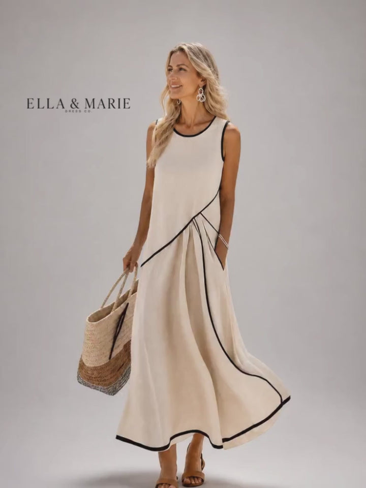 Emilia | Drapiertes Maxikleid