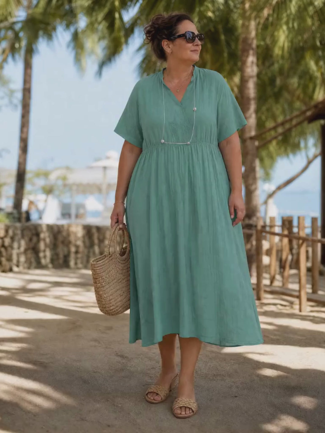 Helene | Midikleid mit V-Ausschnitt