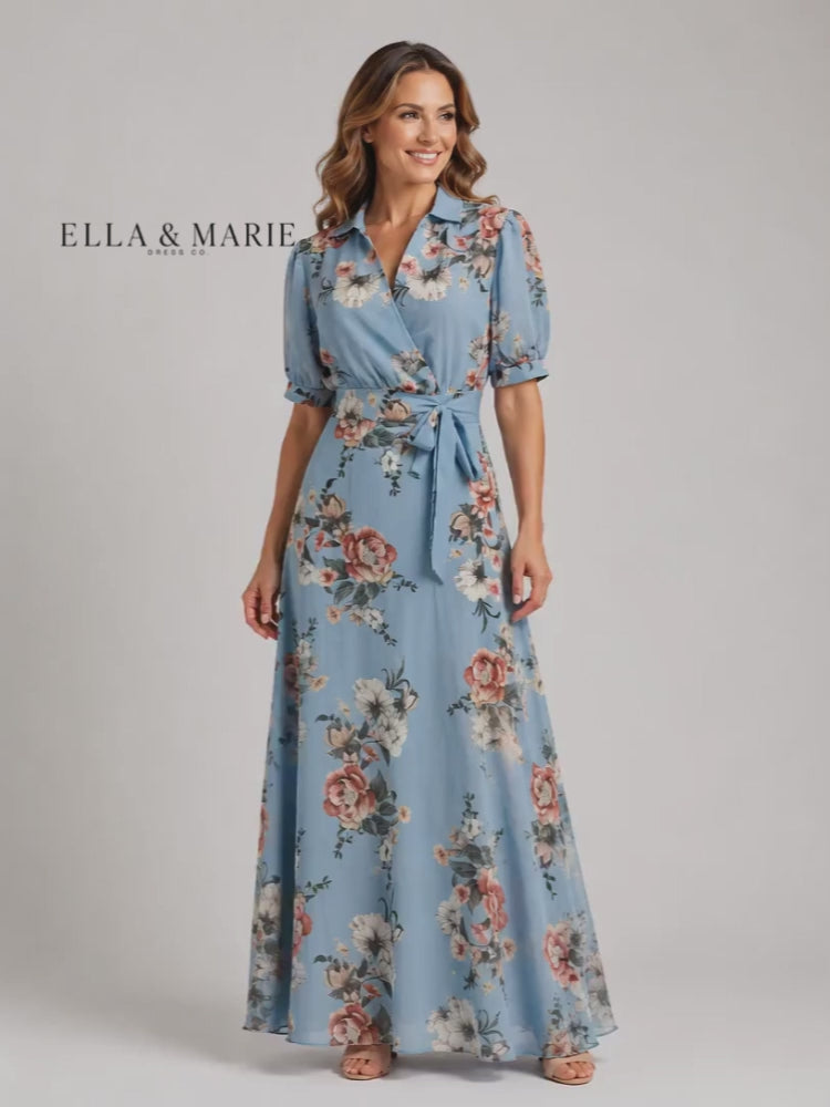 Lena | Bloemen maxi-jurk