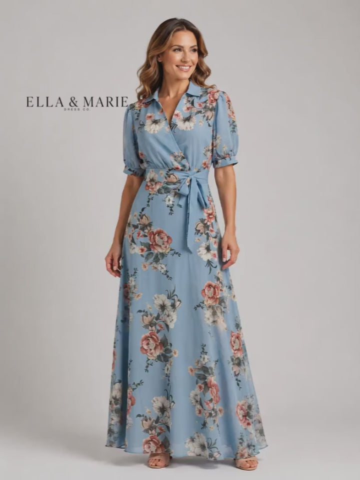 Lena | Bloemen maxi-jurk