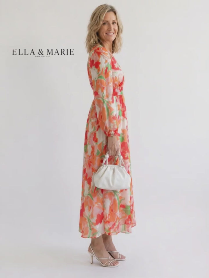 Marie | Bloemen maxi-jurk