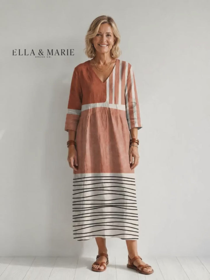 Verena | Gestreepte midi-jurk