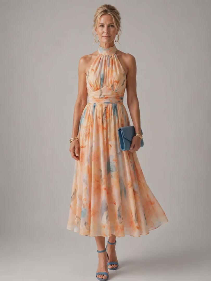 Antonia | Weiches Halter-Midikleid