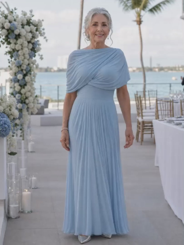 Romy | One-Shoulder-Maxikleid mit drapiertem Oberteil